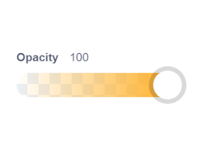 Opacity slider